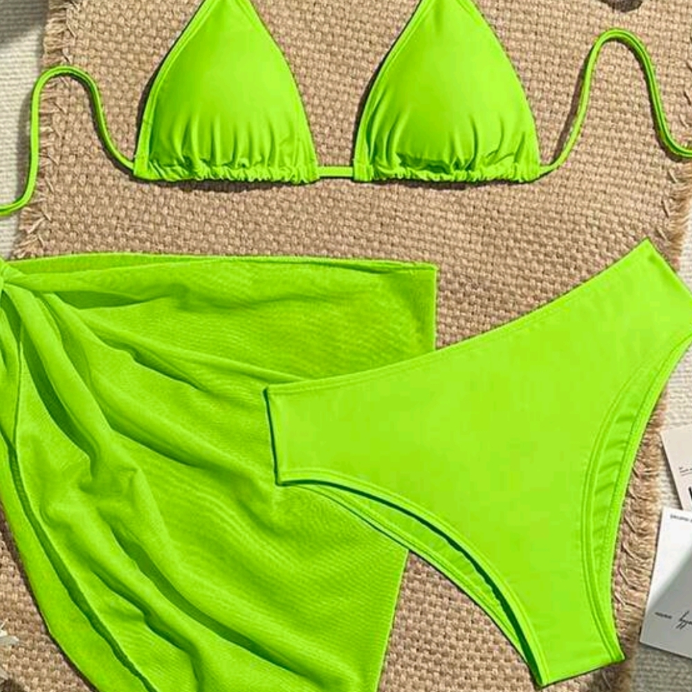 SHEIN Neon Green Swimwear Set